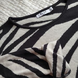 Zebra print oversized sweater
